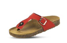 Ladies' slippers in red color