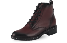 Ladies' boots with an impressive footbed in claret color