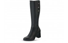 Ladies' boots with metal accessories in black