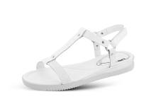Ladies' sandals in white shagreen
