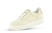 Ladies' sports shoes from beige leather