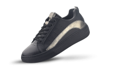 Ladies' sports shoes in black and silver