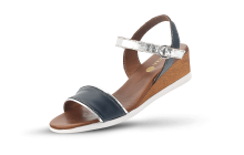 Ladies' sandals in blue and beige