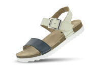 Ladies' sandals in white and blue