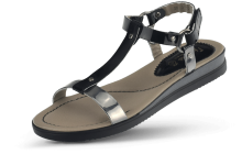 Ladies' sandals in black and silver