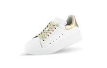 Ladies' sneakers in white and gold