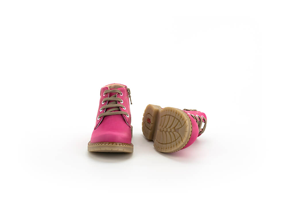 Children's boots from cyclamen nappa 360° Image