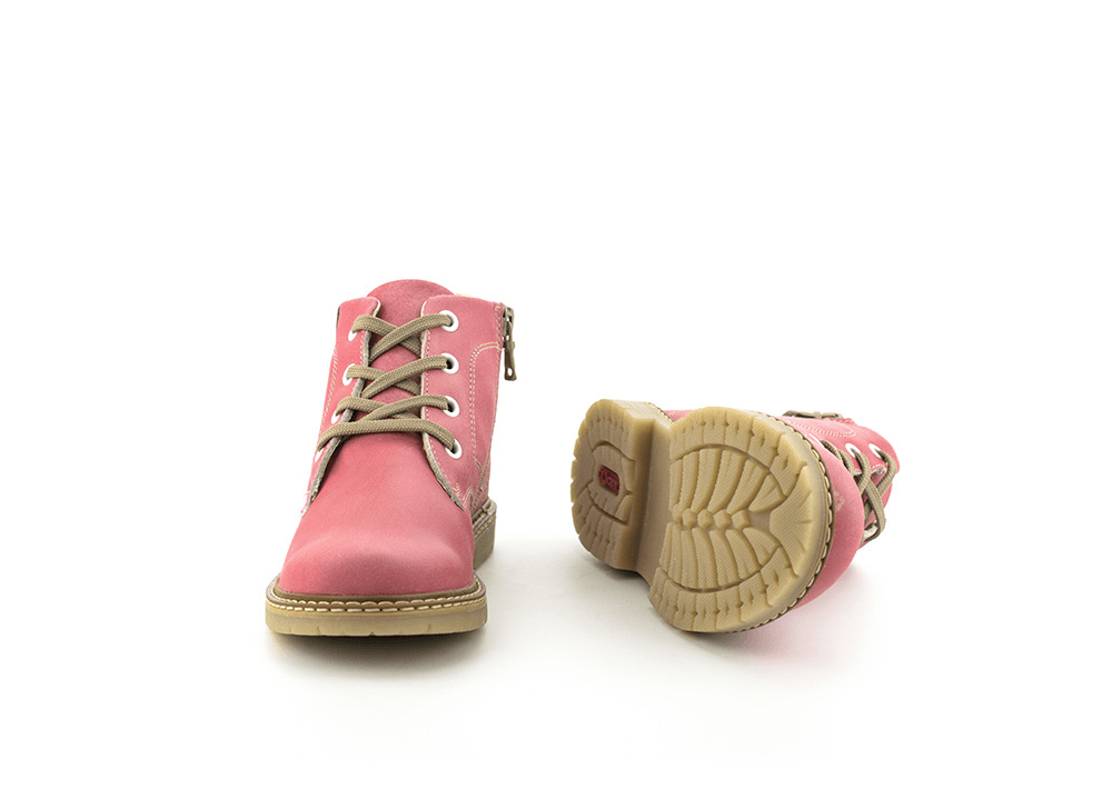 Children's boots from pink nappa 360° Image