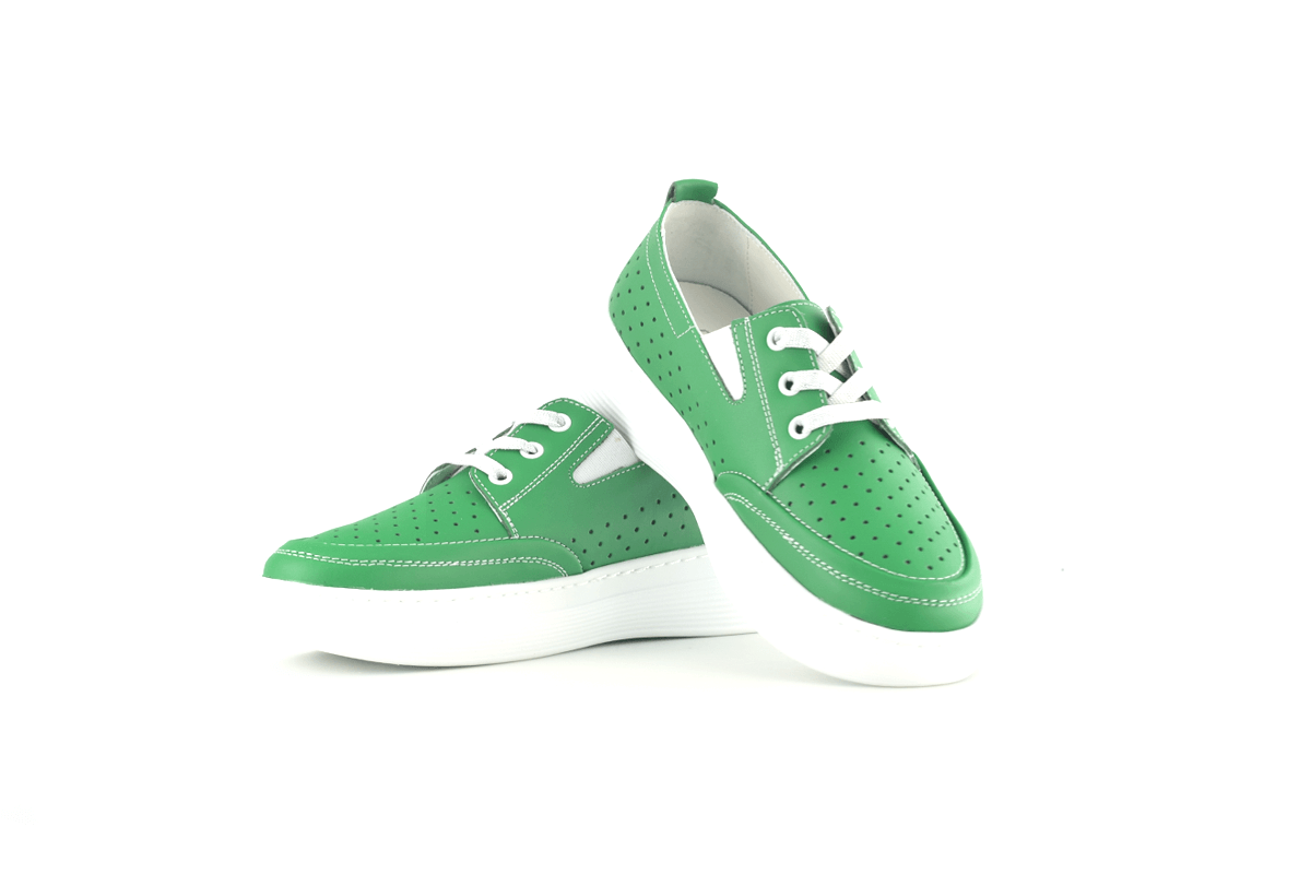 Ladies everyday green shoes 360° Image