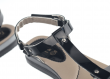 Ladies' sandals in black and silver Thumb