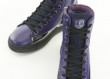 Kids' sports shoes in purple with silver stripe Thumb