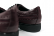 Ladies' shoes from nappa and suede in burgundy color Thumb