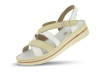 Ladies' sandals in white and beige Thumb 360 °