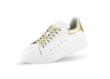 Ladies' sneakers in white and gold Thumb 360 °