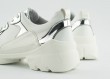 Ladies' sneakers in white and silver Thumb