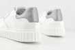 Ladies' sports shoes made in white and silver Thumb