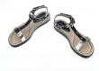 Ladies' sandals in black and silver Thumb