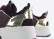 Ladies' sport shoes in burgundy with gold elements Thumb