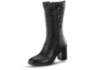 Black ladies' boots with zipper and high heel Thumb 360 °