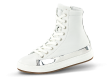 Детски спортни обувки в бял цвят и сребърна лента Thumb 360 °