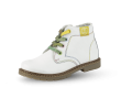 Kids' chukka boots with floral laces in white shagreen Thumb 360 °