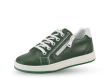 Kids' sneakers with laces and a zipper in green color Thumb 360 °