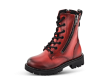Kids' boots with a zipper and laces in claret Thumb 360 °
