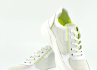 Ladies' sports shoes in white and electric green Thumb