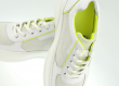 Ladies' sports shoes in white and electric green Thumb