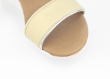 Ladies' sandals in beige and silver Thumb