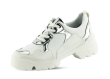 Ladies' sneakers in white and silver Thumb 360 °