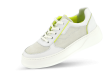 Ladies' sports shoes in white and electric green Thumb 360 °