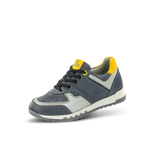 Kids' sneakers in grey and yellow colour