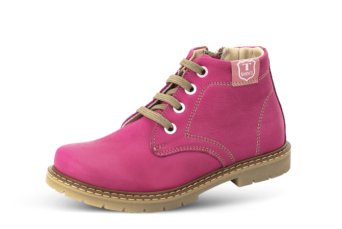 Children's boots from cyclamen nappa