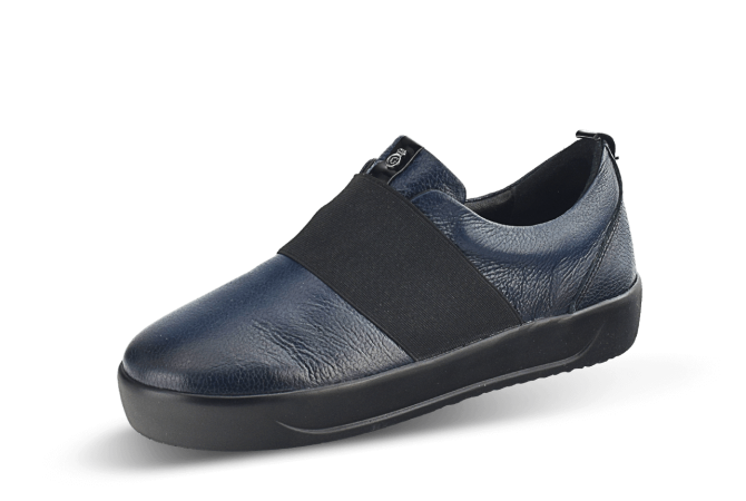 Ladies' sport shoes in dark-blue leather