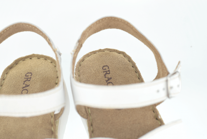 Ladies' white sandals