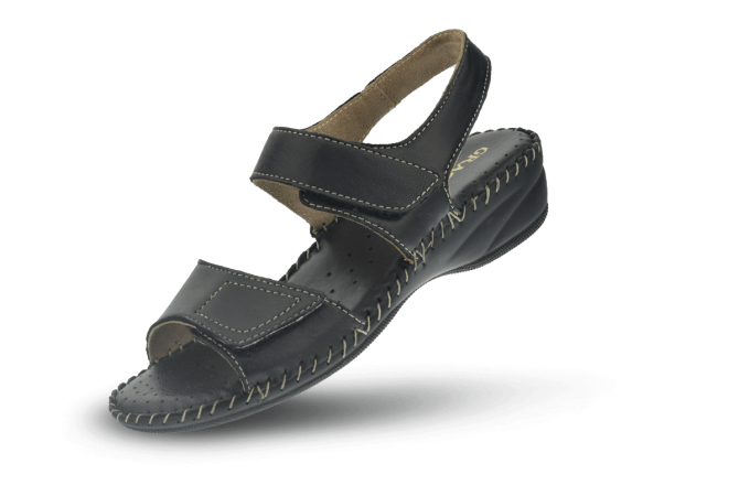 Ladies' black sandals